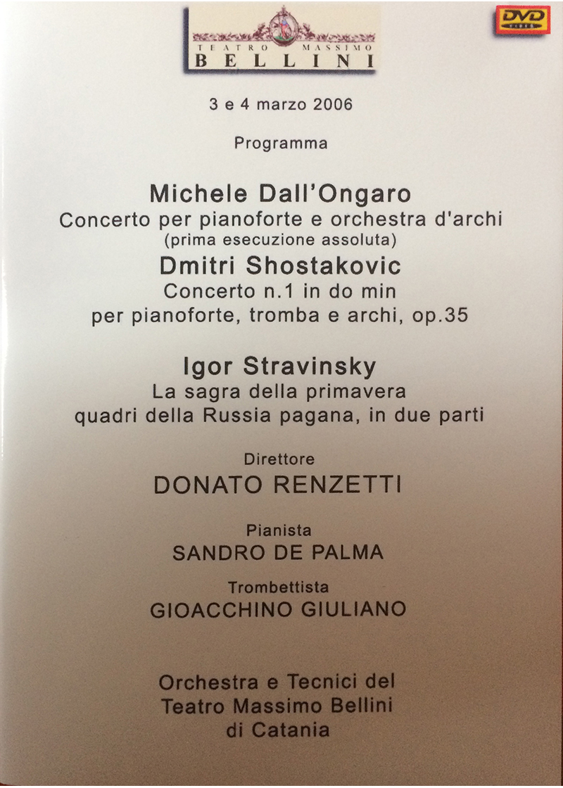 Orchestra Teatro Massimo Bellini - Michele Dall'Ongaro - Dmitri Shostakovic - Igor Stravinsky