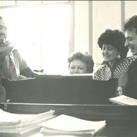 with Luciano Pavarotti, Paola Molinari and Alida Ferrarini